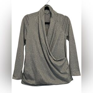 Anthropologie Pleione Womens Sweater Faux Wrap (M)